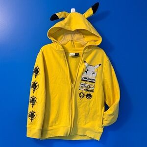 Pokemon Yellow Pikachu Kids Hoodie with Ears
